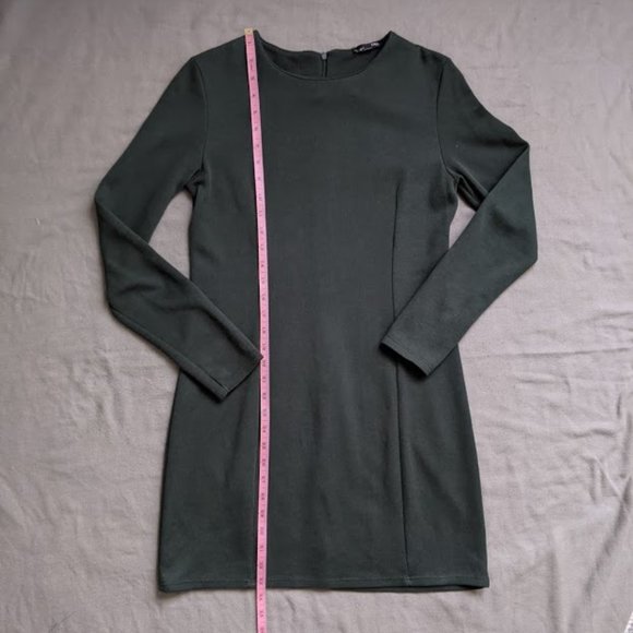 Zara dark green shift dress - Picture 4 of 9